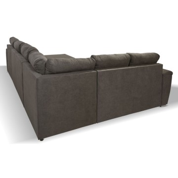 Divano angolare con letto e 2 contenitori Washington khaki