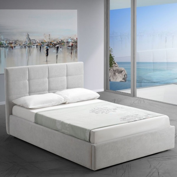 Letto una piazza e mezza e contenitore color grigio - Napoli