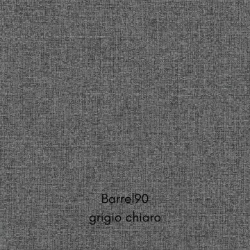 Divano angolare destro Julie Barrel90 con letto estraibile grigio chiaro 297x206x79
