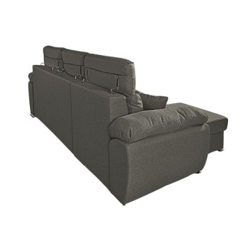 Divano con penisola contenitore grigio ComoII tessuto giulia9713