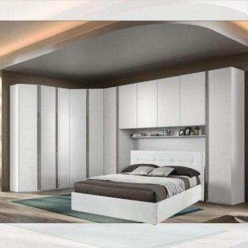 Armadio 2 ante bianco frassinato Ettore 87x53x236