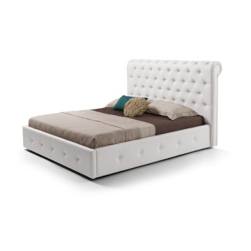 Letto una piazza e mezza con contenitore colore bianco - Peninsula