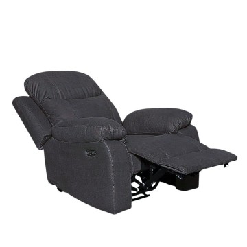 Poltrona reclinabile elettrica Chicago tessuto Twist20 grigio