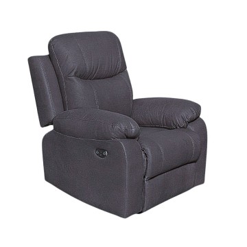 Poltrona reclinabile elettrica Chicago tessuto Twist20 grigio