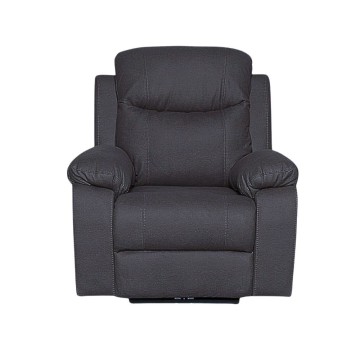 Poltrona reclinabile elettrica Chicago tessuto Twist20 grigio