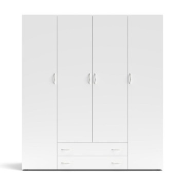 Armadio 4 ante e 2 cassetti bianco Seba4 160x51,6x177h
