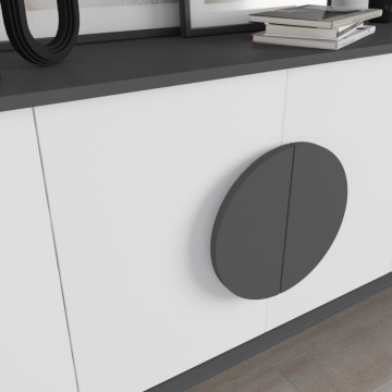 Madia 4 ante Gora180 colore antracite e bianco 180x35,6x82