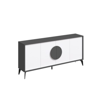 Madia 4 ante Gora180 colore antracite e bianco 180x35,6x82