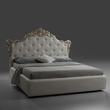 Letto matrimoniale con contenitore colore bianco - Savoia
