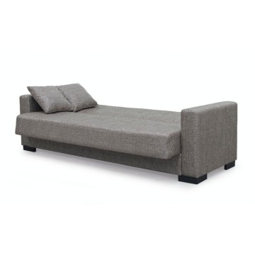 Divano 3 posti funzione letto contenitore NewMalpensa in tessuto cappuccino 225x88x94h