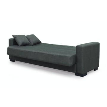 Divano 3 posti funzione letto contenitore NewMalpensa in tessuto verde oliva 225x88x94h