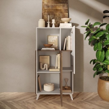 Mobile contenitore alto bianco lucido e mercure Marion 81x42x154h
