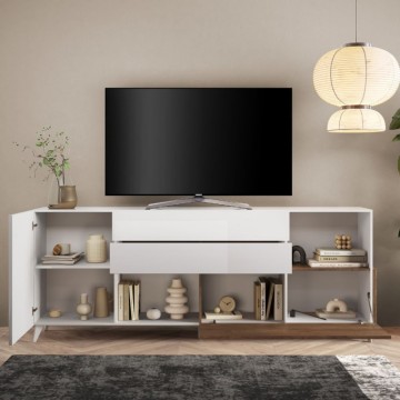 Madia bianco lucido e mercure Marion 240x42x94h