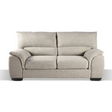 Divano 3 posti taupe Atene in tessuto queen 198x90x100h