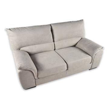 Divano 3 posti taupe Atene in tessuto queen 198x90x100h