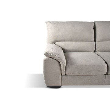 Divano 3 posti taupe Atene in tessuto queen 198x90x100h