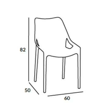 Sedia Bilros polipropilene antracite