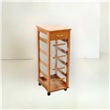 Carrello da cucina 4 cestini estraibili ed un cassetto Vesuvio salvaspazio rovere