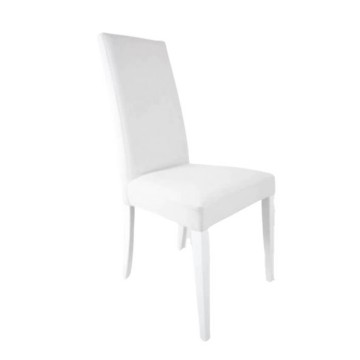 Sedia Nancy ecopelle colore bianco