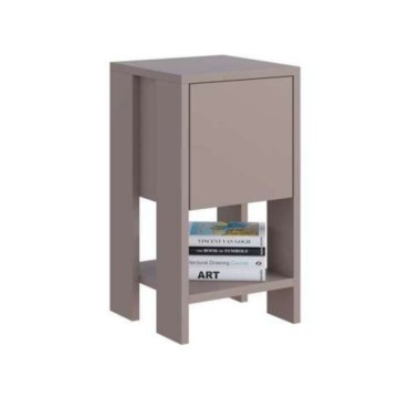 Comodino Ema tortora anta ribalta 30x30x55h