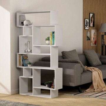 Libreria orizzontale bifacciale bianca Karmato 96x168,5