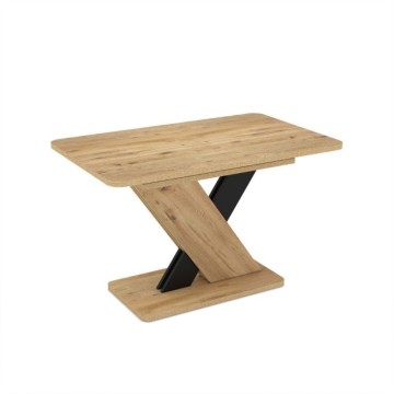 Tavolo allungabile rovere con dettaglio nero Axi 120x75x76H