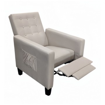 Poltrona recliner con massaggio Malea tessuto beige