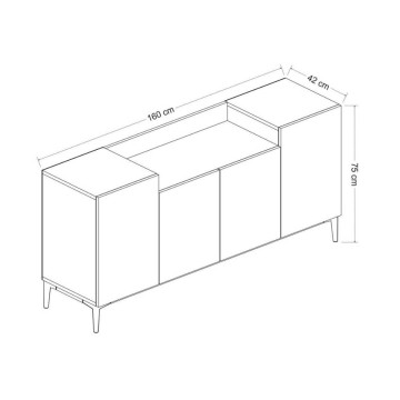 Madia 4 ante noce Ellaria 160x42x75h