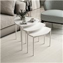Tris tavolini da salotto bianco Lenny