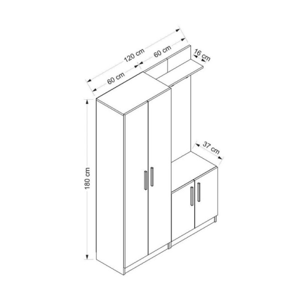 armadio con appendiabiti