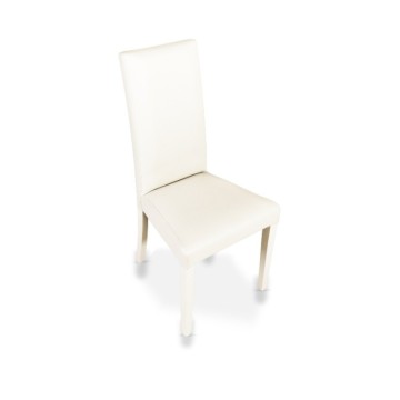 Sedia Nancy ecopelle colore panna