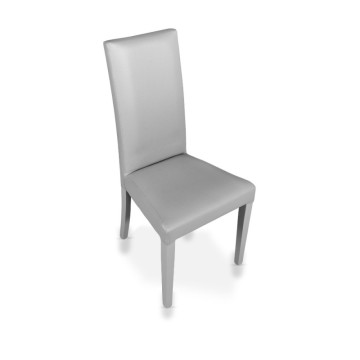 Sedia Nancy ecopelle colore grigio