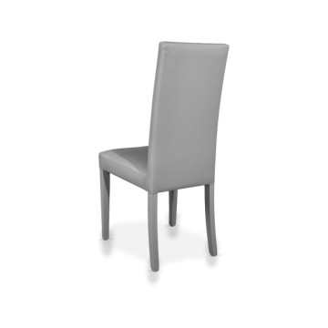 Sedia Nancy ecopelle colore grigio