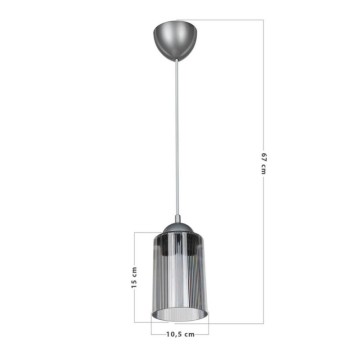 Lampada da soffitto con paralume cilindrico in plastica fumè Optical ASZ1027