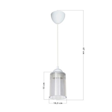 Lampada da soffitto con paralume cilindrico in plastica trasparente Optical ASZ1025