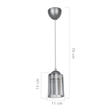 Lampada da soffitto con paralume triangolare in plastica fumè Optical MDL3871