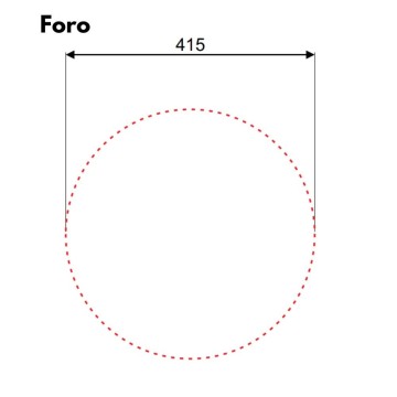 Lavello Rotondo Rondo' Ø43,5 cm Lucido - Toscohome