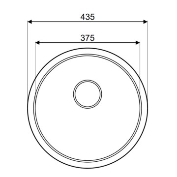 Lavello Rotondo Rondo' Ø43,5 cm Lucido - Toscohome