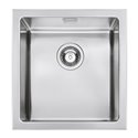 Lavello incasso monovasca semifilo 40x46 Smeg VQR40 inox spazzolato