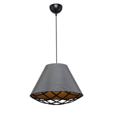 Lampada da soffitto moderna con paralume in tessuto antracite Ayda ASZ1560