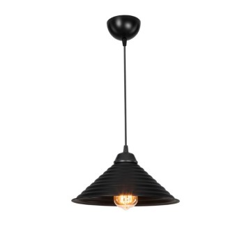 Lampada da soffitto con paralume in metallo nero Sava ASZ1617