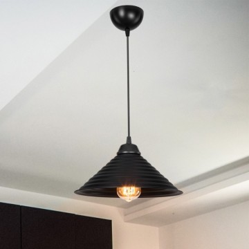 Lampada da soffitto con paralume in metallo nero Sava ASZ1617