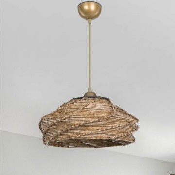 Lampada da soffitto in carta intrecciata marrone stile rustico Risa MDL4940