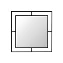 Specchio quadrato Corner con doppia cornice in metallo nero