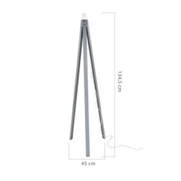 Lampada da terra treppiede legno grigio DECO MDL3009 134.5H