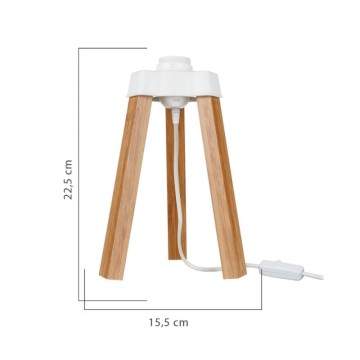 Lampada da tavolo treppiede legno rovere Piko MDL4767 22.5H