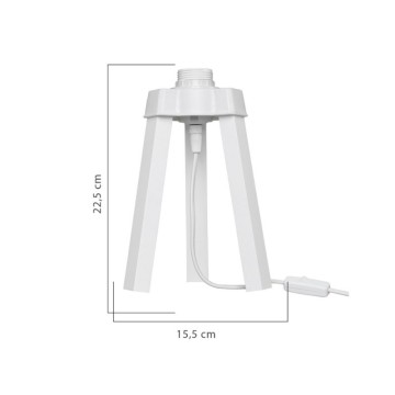 Lampada da tavolo treppiede legno bianco Piko MDL4768 22.5H