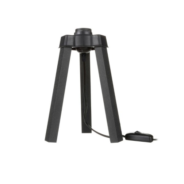 Lampada da tavolo treppiede legno nero Piko MDL4769 22.5H Lampada da tavolo treppiede legno nero Piko MDL4769 22.5H