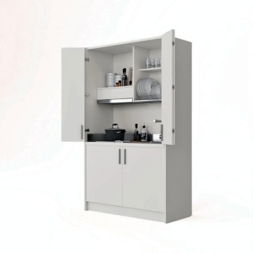 Cucina a scomparsa completa di elettrodomestici Fold bianco 125