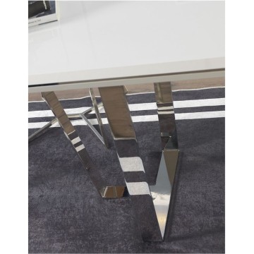 Tavolo bianco laccato lucido Enzio 185x95x78h